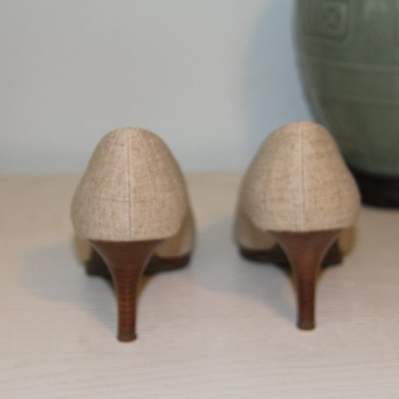 Kelli Katie Denise heel in natural cloth, size 7 - Picture 4 of 6